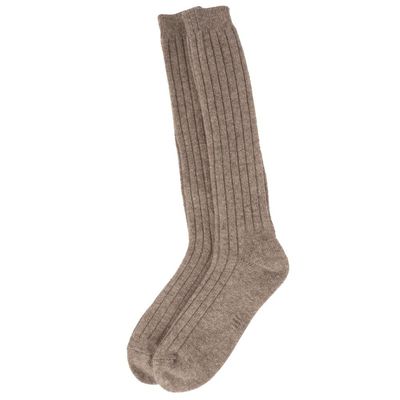 Oims Knee Wool Sock - Natural brown (5 pack)