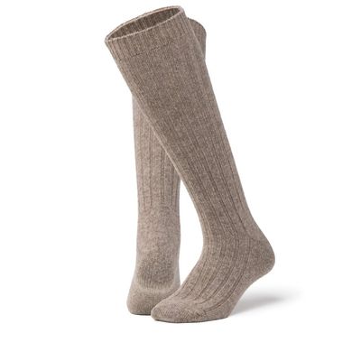 Oims Knee Wool Sock - Natural brown (5 pack)